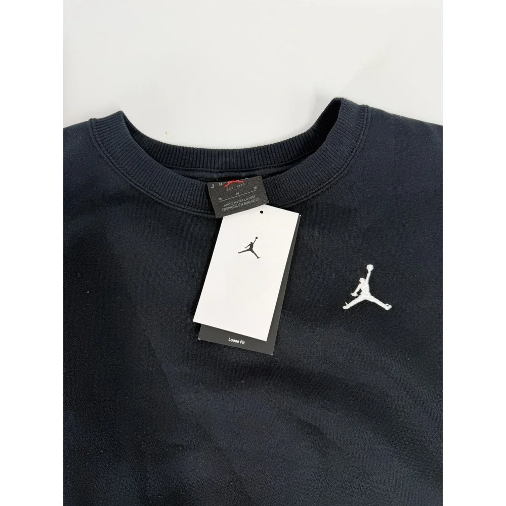 Nike Women's Air Jordan‎ Brooklyn Fleece Sweatshirt Size XS Black FV7074-010 NWT
